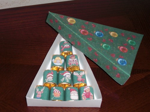 Christmas Tree Chocolate Box - Handmade